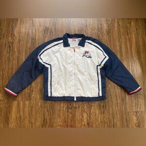 Fila Navy and White Track Jacket